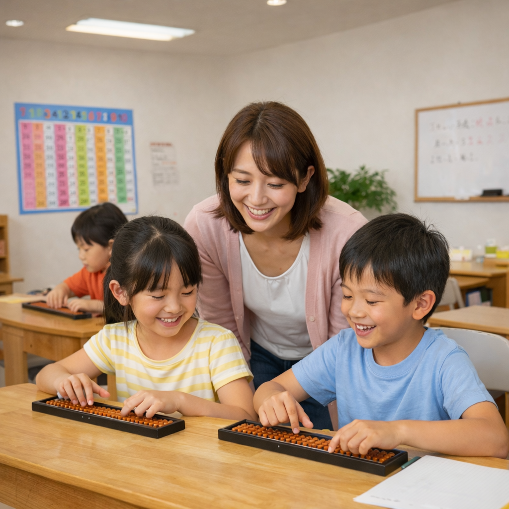そろばん教室の様子